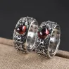 Tibetisch sechs Wörter Sprichwort - Ring - verstellbar - 925 Sterling Silber