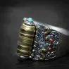 AnillosBuddhist mantra - ring - resizable - 925 sterling silver