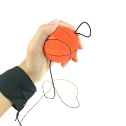 Rubber ball - with elastic string - wrist training