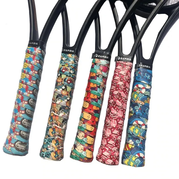 Overgrips met handvat van tennisracket - met opdrukBadminton