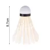 Badmintonshuttle - witte ganzenveer - met opbergkoker - 6-12 stuksBadminton