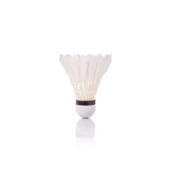 Badmintonshuttle - witte ganzenveer - met opbergkoker - 6-12 stuksBadminton