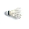 Badminton shuttlecocks - white / black goose feather - 6 - 12 pieces