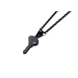 CollarHeart key puzzle - necklace - customizable names - couple - with birthstones