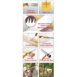 3-kantiga tänder - handsåg - för trädgård / beskärning / trä / PVC / plastskärning