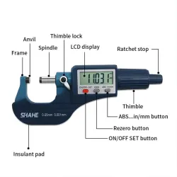 Digital elektronisk Mikrometer - mätare - caliper - 0 - 25mm / 25 - 50mm / 50 - 75mm / 75 - 100mm