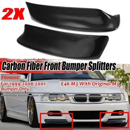 Front bumper splitter - spoiler lip - carbon fiber - for BMW E46 M3 1999-2006Exterior accessories