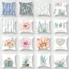 Fundas de cojinesPlant watercolor painting - cushion cover - 45 * 45cm