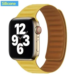 Apple Watch - silikonowy / skórzany pasek magnetyczny - 38 mm - 42 mmAkcesoria