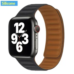 Apple Watch - silikonowy / skórzany pasek magnetyczny - 38 mm - 42 mmAkcesoria