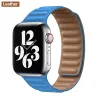 Apple watch band - silicone - leather - magnetic strap - 38mm / 40mm / 42mm / 44mm