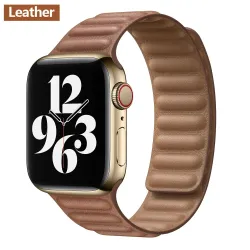 Apple watch band - silicone - leather - magnetic strap - 38mm / 40mm / 42mm / 44mm