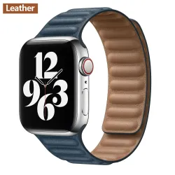 Apple watch band - silicone - leather - magnetic strap - 38mm / 40mm / 42mm / 44mm