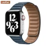 Apple watch band - silicone - leather - magnetic strap - 38mm / 40mm / 42mm / 44mm