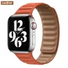 Apple watch band - silicone - leather - magnetic strap - 38mm / 40mm / 42mm / 44mm