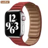 Apple watch band - silicone - leather - magnetic strap - 38mm / 40mm / 42mm / 44mm