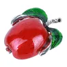 Roter / grüner Apfel - elegante Brosche