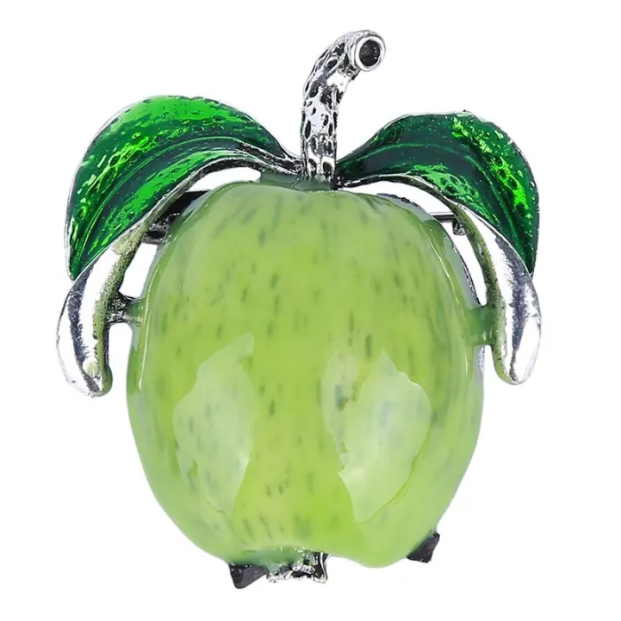 Rood / groene appel - elegante brocheBroches