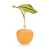 Enamel cherry brooches