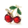 BrochesRed crystal cherry brooches