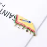 School pen / notebook brooch - with school lettering decoration