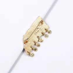 School pen / notebook brooch - with school lettering decoration
