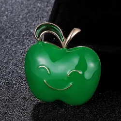 Cartoon apple brooches