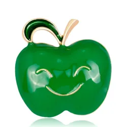 Cartoon apple brooches