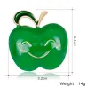 Apple with a smiling face - brooch