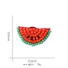 Beaded watermelon - acrylic brooch