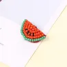 Beaded watermelon - acrylic brooch