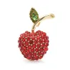 BrochesRed cherry brooch - rhinestone