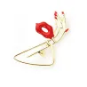 BrochesSexy lip hand - crystal brooch