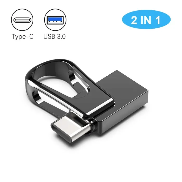 Mini pendrive - podwójny USB - 3.0 - OTG typu C - wodoodporny - obrotowy - 32GB - 64GB - 128GBPamięć USB