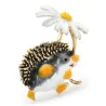 Hedgehog with a flower - brooch
