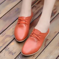 BotasLeather flats - pointed toe shoes