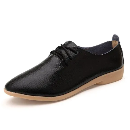BotasLeather flats - pointed toe shoes