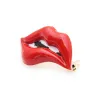 Red lips - enamel brooch