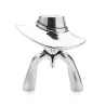 Lady wearing hat - brooch