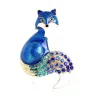 Crystal fox brooches