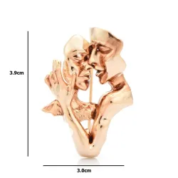 Abstract lovers - couple - brooch