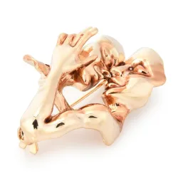 Abstract lovers - couple - brooch