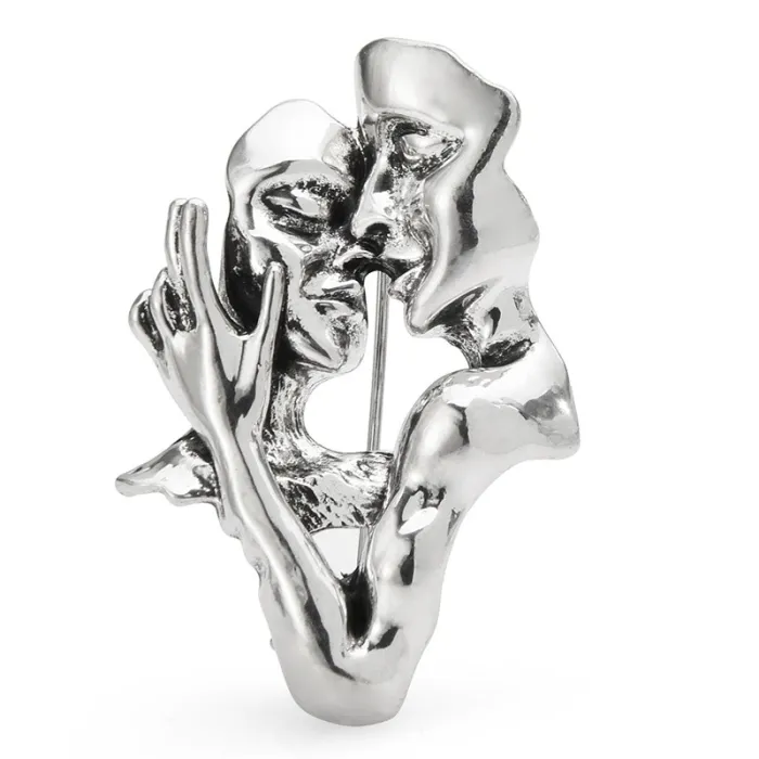 Abstract lovers - couple - brooch