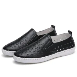 Casual loafers - slip on - with star holes