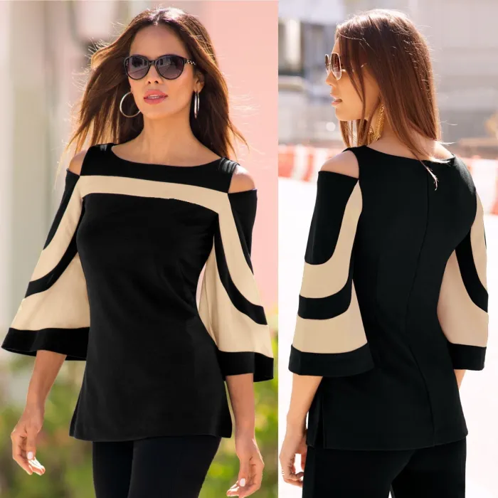 Off-shoulder - pitkähihainen tunic