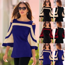 Off-shoulder blouse - long sleeve tunic
