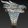 Edelstalen ring met drakenkop - Punk / Gothic stijlRingen