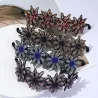 Blumenhaarspange - Brötchenmacher - Kralle - mit funkelnden Strasssteinen