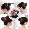 Pinzas de cabelloFloral hair clip - bun claw holder - with sparkling rhinestones