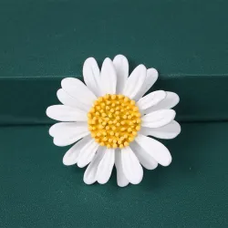 Sunflower - metal brooch